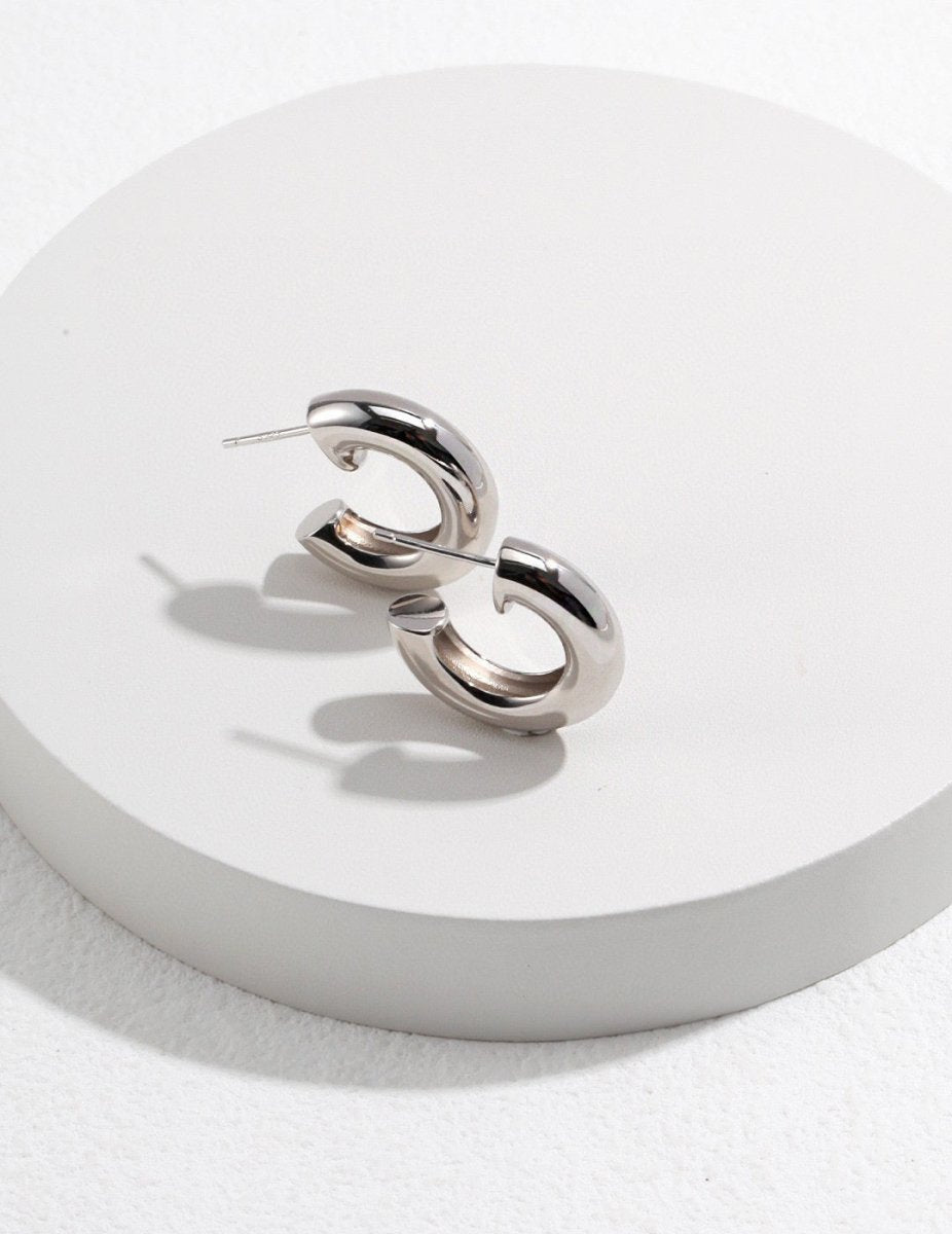 Minimalist Chunky Hoop Earrings | Mix Mix Style [Hot Seller]-Mix MIx Style
