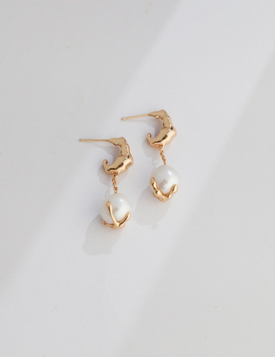 Akoya Pearl Pendant Sterling Silver Earrings | Mix Mix Style [Hot Seller]-Mix MIx Style