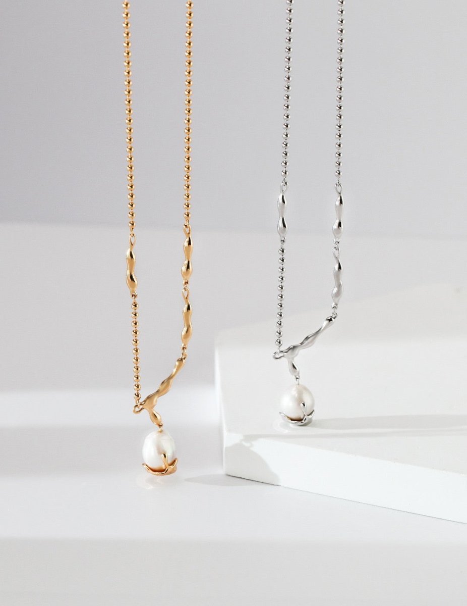 Akoya Pearl Necklace elegant sterling silver Necklace | Mix Mix Style [Hot Seller]-Mix MIx Style
