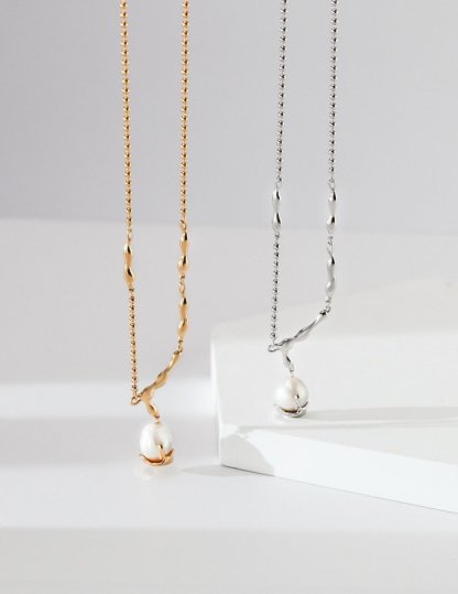 Akoya Pearl Necklace elegant sterling silver Necklace | Mix Mix Style [Hot Seller]-Mix MIx Style