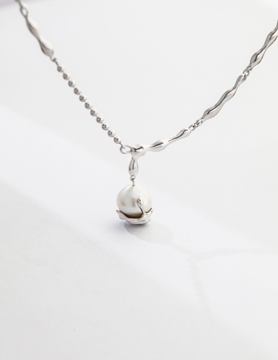 Akoya Pearl Necklace elegant sterling silver Necklace | Mix Mix Style [Hot Seller]-Mix MIx Style