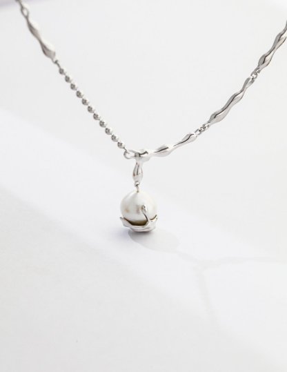 Akoya Pearl Necklace elegant sterling silver Necklace | Mix Mix Style [Hot Seller]-Mix MIx Style