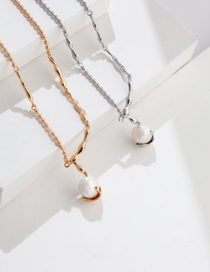 Akoya Pearl Necklace elegant sterling silver Necklace | Mix Mix Style [Hot Seller]-Mix MIx Style