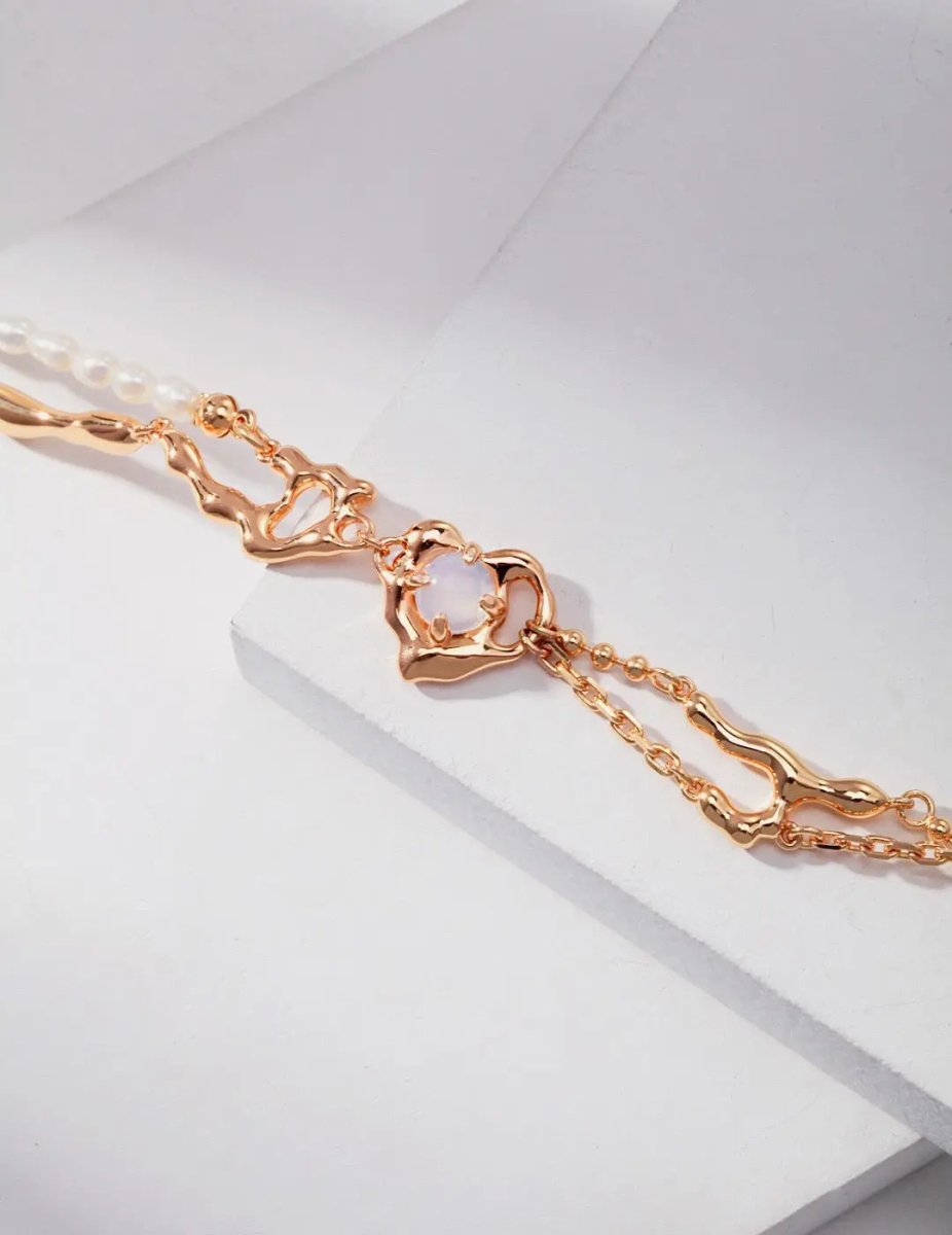 Love Heart Opal Bracelet Sterling Silver Bracelet | Mix Mix Style [Hot Seller]-Mix MIx Style