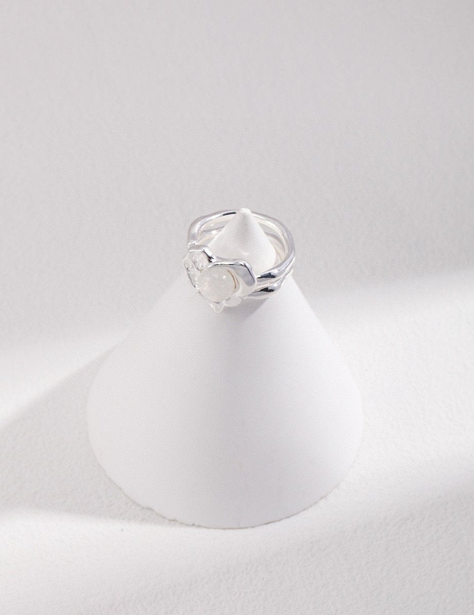 Love Heart Opal Ring | Mix Mix Style [Hot Seller]-Mix MIx Style