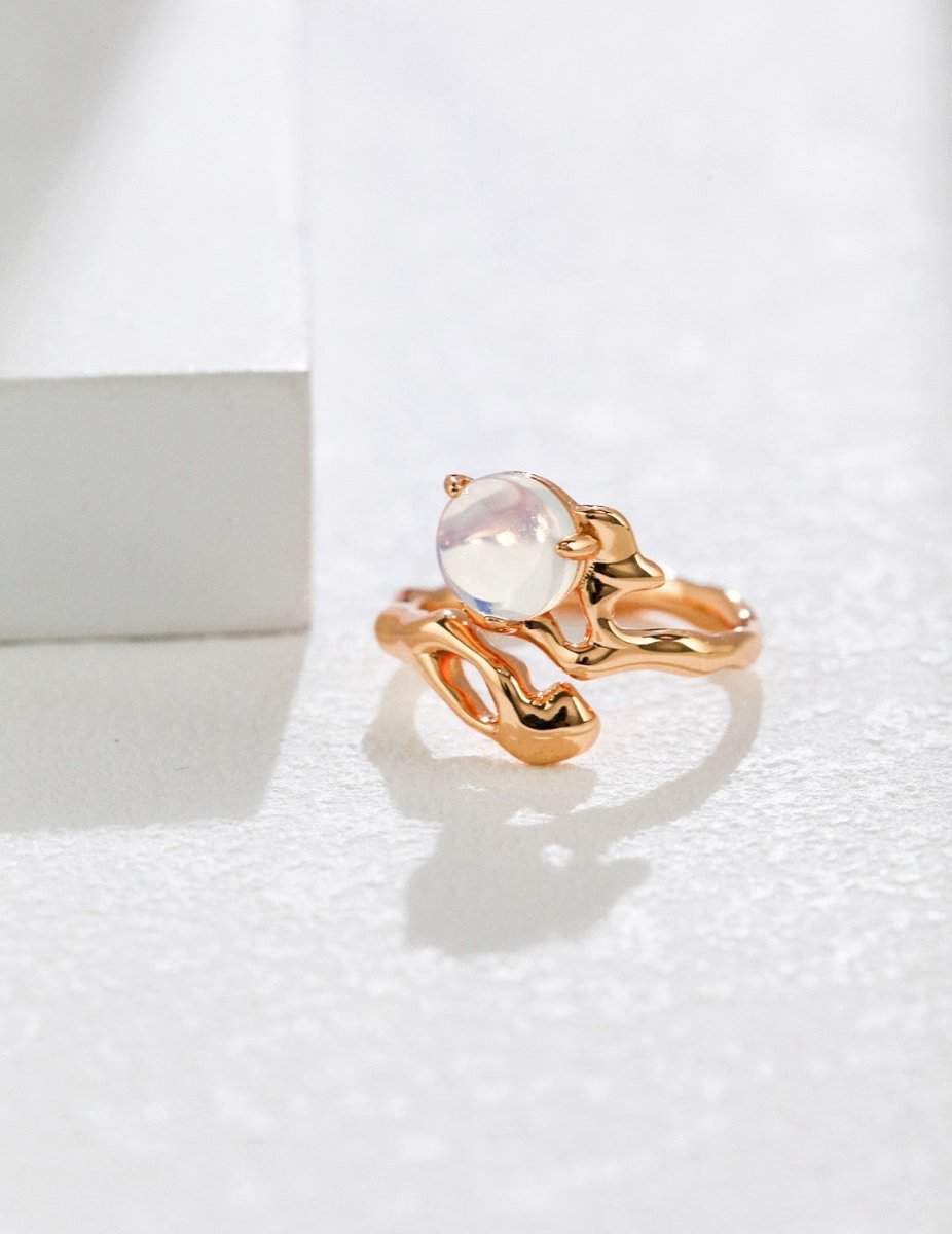 Shinny Blue Opal Sterling Silver Rings | Mix Mix Style [Hot Seller]-Mix MIx Style