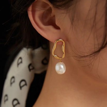 Classic Unique Akoya Pearls with Sterling Silver Earrings | Mix Mix Style [Hot Seller]-Mix MIx Style