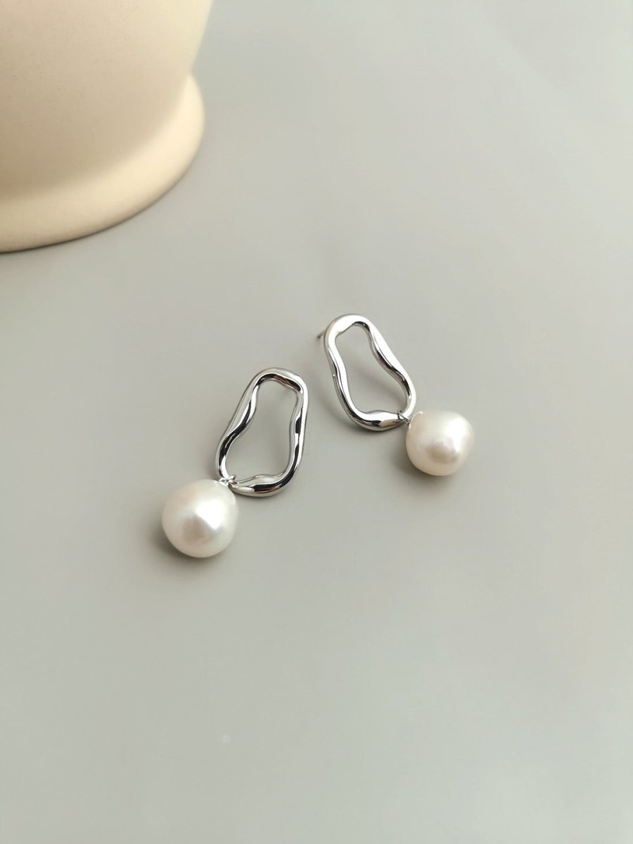 Classic Unique Akoya Pearls with Sterling Silver Earrings | Mix Mix Style [Hot Seller]-Mix MIx Style