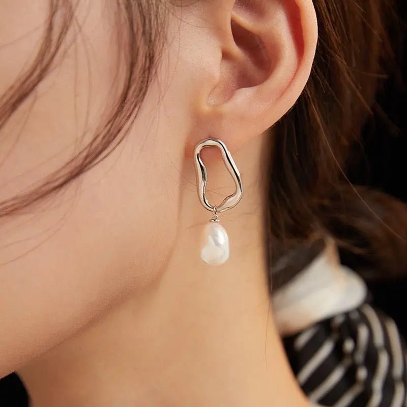 Classic Unique Akoya Pearls with Sterling Silver Earrings | Mix Mix Style [Hot Seller]-Mix MIx Style