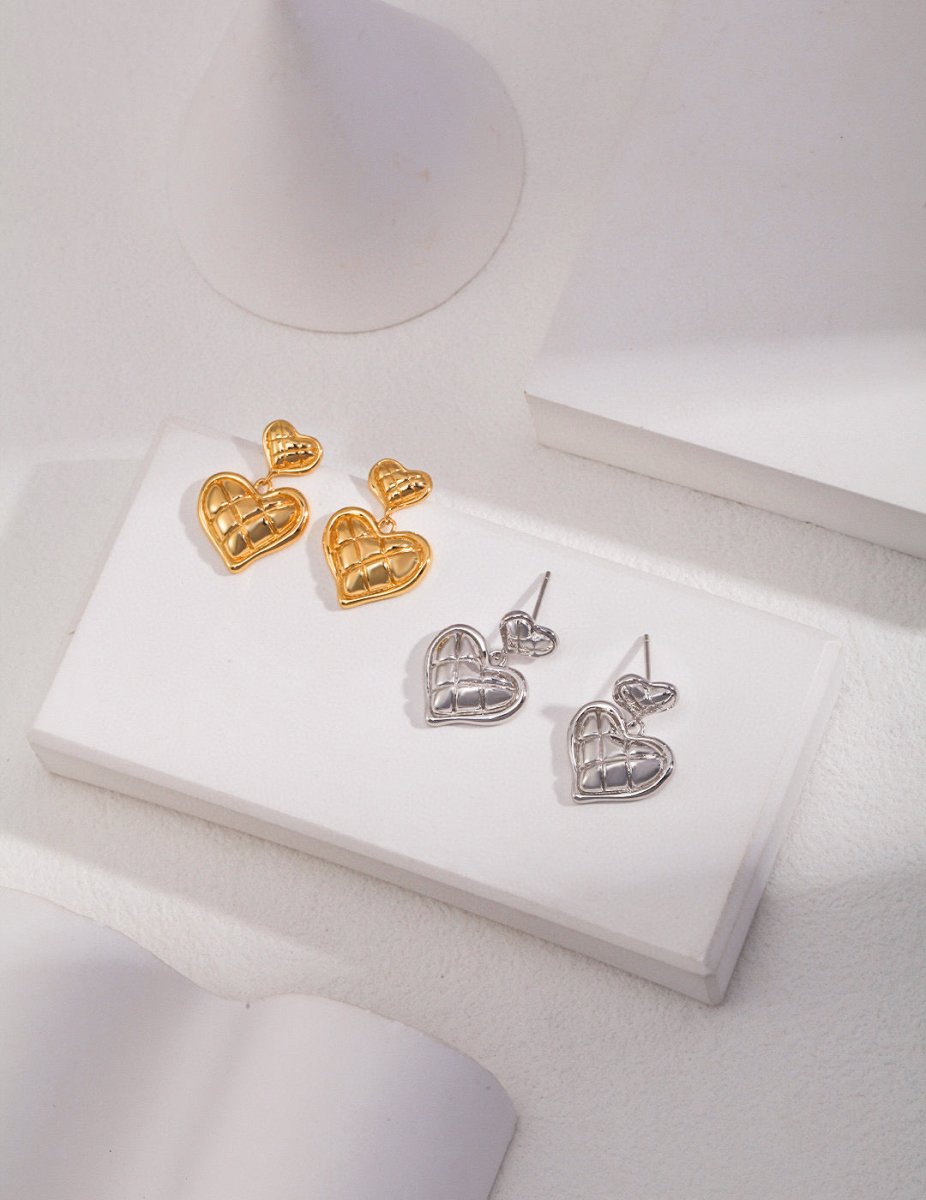 Heart Drop Pendant 925 Sterling Silver Earrings | Mix Mix Style [Hot Seller]-Mix MIx Style