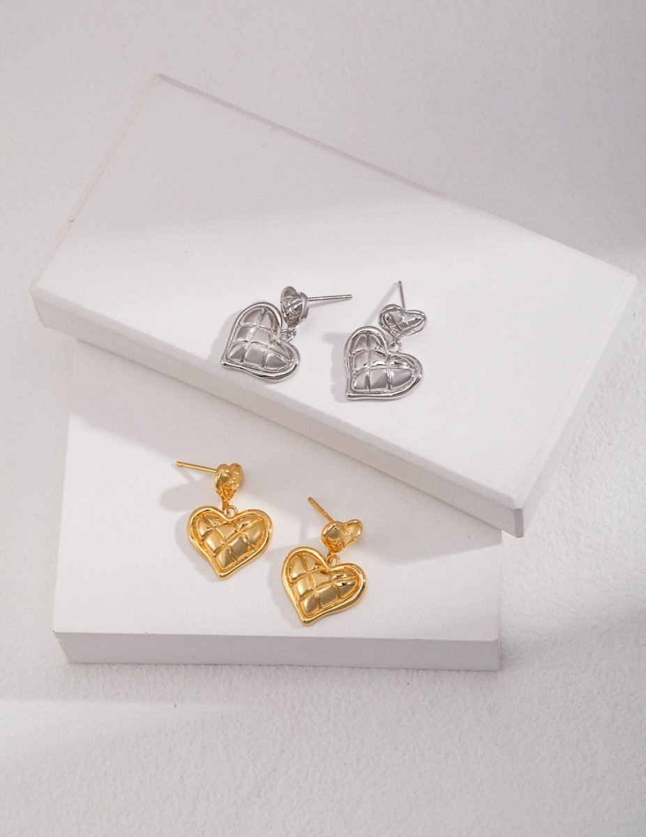Heart Drop Pendant 925 Sterling Silver Earrings | Mix Mix Style [Hot Seller]-Mix MIx Style
