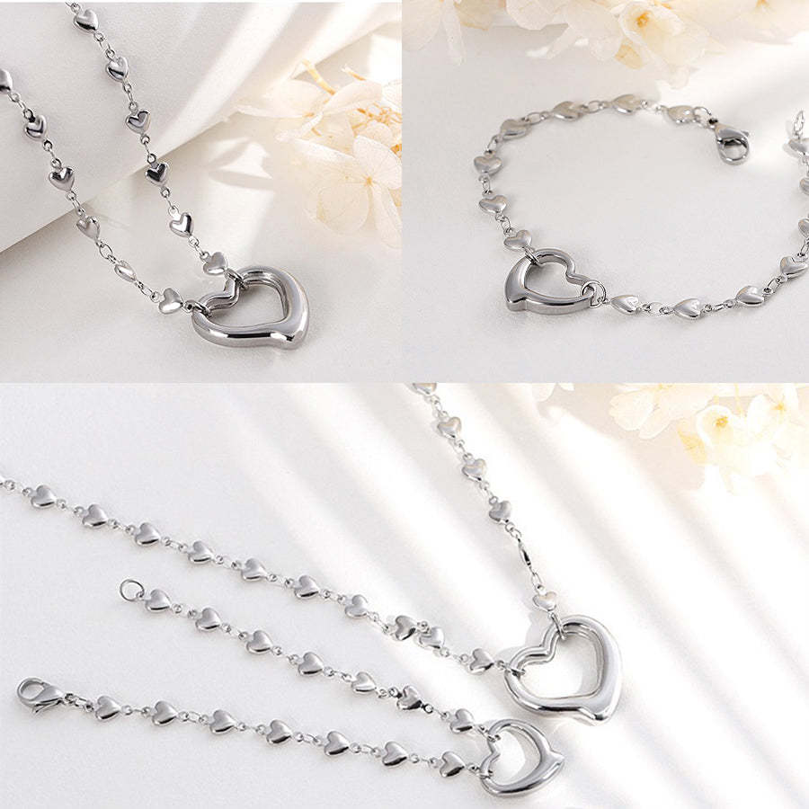 Vintage Lust Heart Pendant Jewelry Set | Mix Mix Style-Mix MIx Style