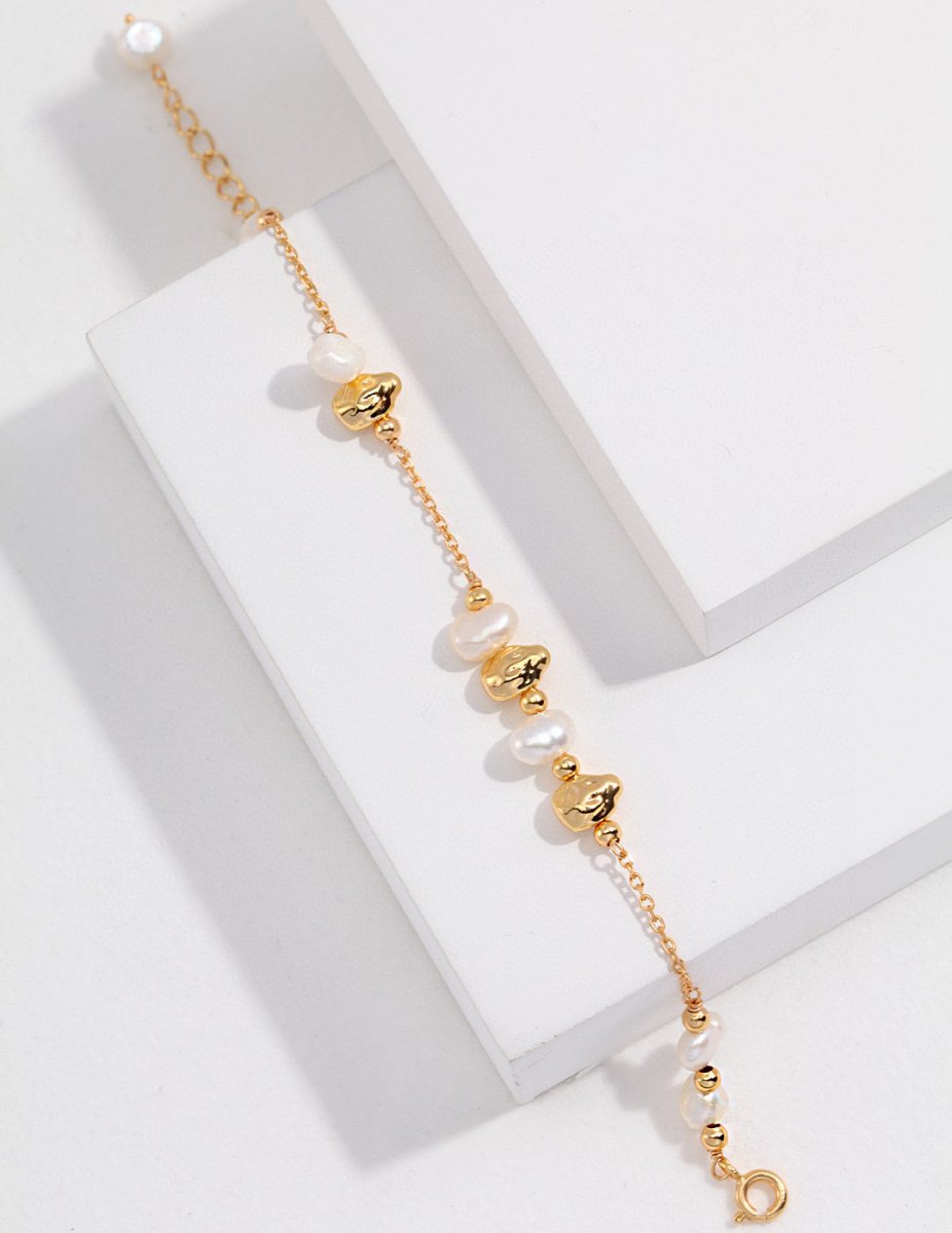 Lovely Sterling Silver and Akoya Pearl Bracelet | Mix Mix Style [Hot Seller]-Mix MIx Style