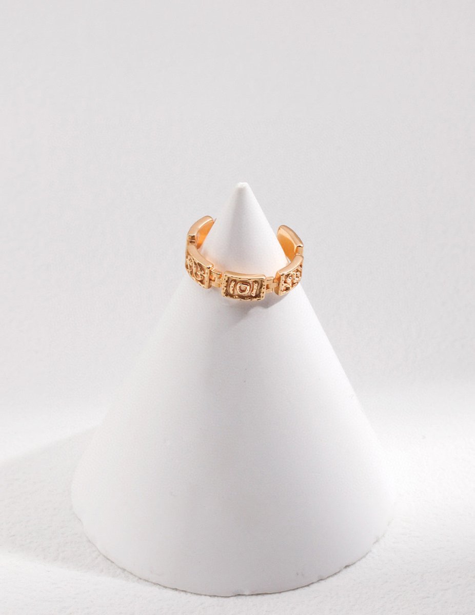 Minimalist Golden Sterling Silver Ring | Mix Mix Style [Hot Seller]-Mix MIx Style