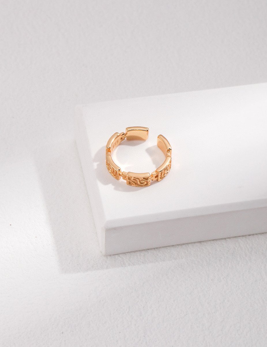 Minimalist Golden Sterling Silver Ring | Mix Mix Style [Hot Seller]-Mix MIx Style