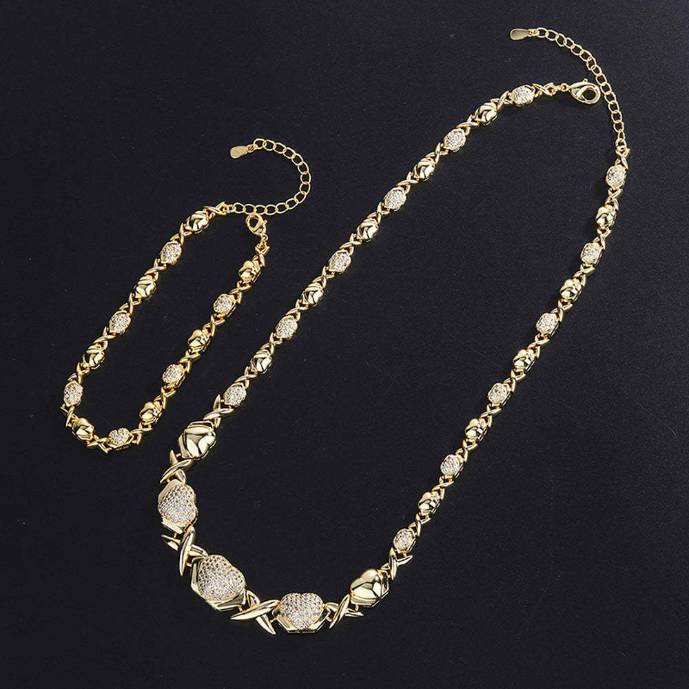 Marseille Heart Pendant Jewelry Set-Mix MIx Style