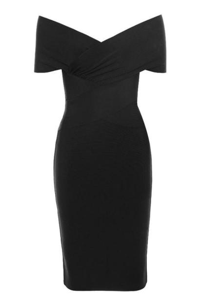 Black Off Shoulder Mini Dress | Mix Mix Style [Hot Seller]-Mix MIx Style