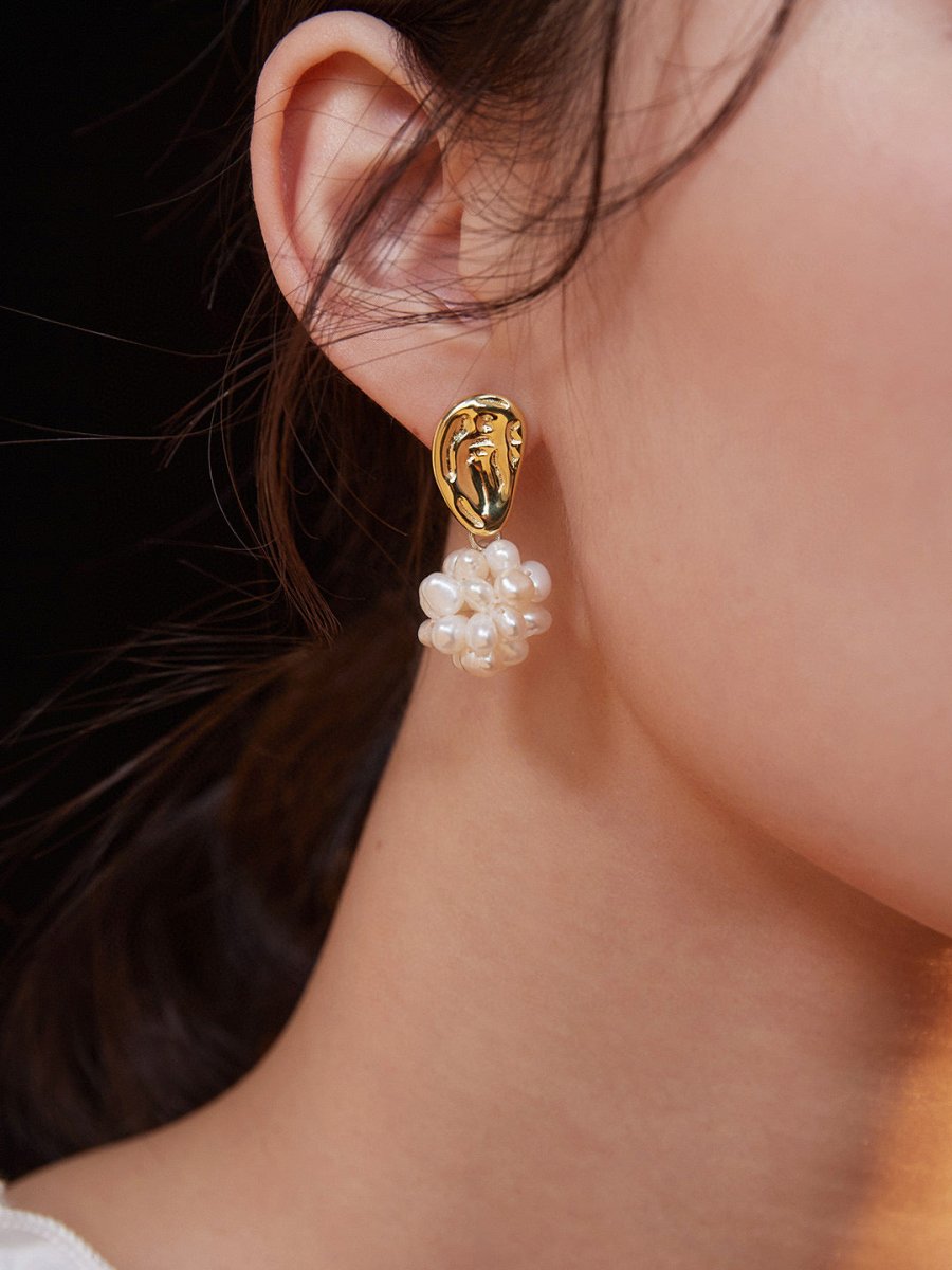 Romantic Akoya Pearl Bead s925 Sterling Silver Earrings | Mix Mix Style-Mix MIx Style