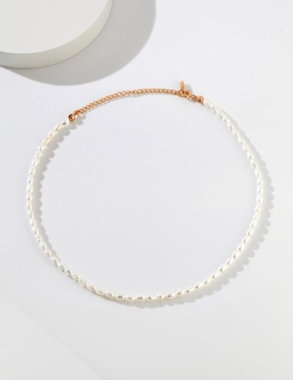 Vintage Gold Plated Akoya Pearl s925 Sterling Silver Necklace | Mix Mix Style-Mix MIx Style