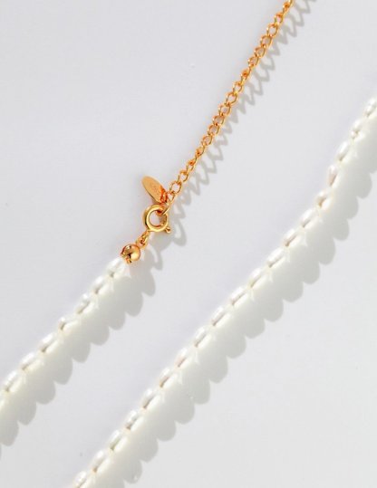 Vintage Gold Plated Akoya Pearl s925 Sterling Silver Necklace | Mix Mix Style-Mix MIx Style