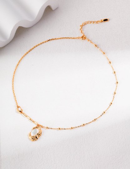 Mother of Pearl s925 Sterling Silver Chain Necklaces | Mix Mix Style-Mix MIx Style