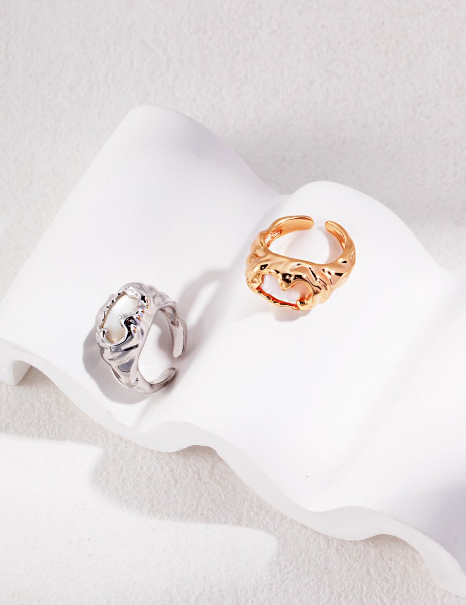 Mother of Pearl s925 Sterling SilverRings | Mix Mix Style-Mix MIx Style