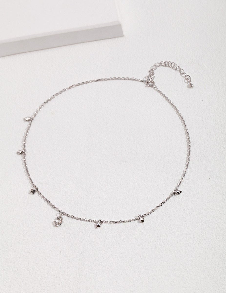 Moon and Star Sterling Silver Necklace | Mix Mix Style-Mix MIx Style