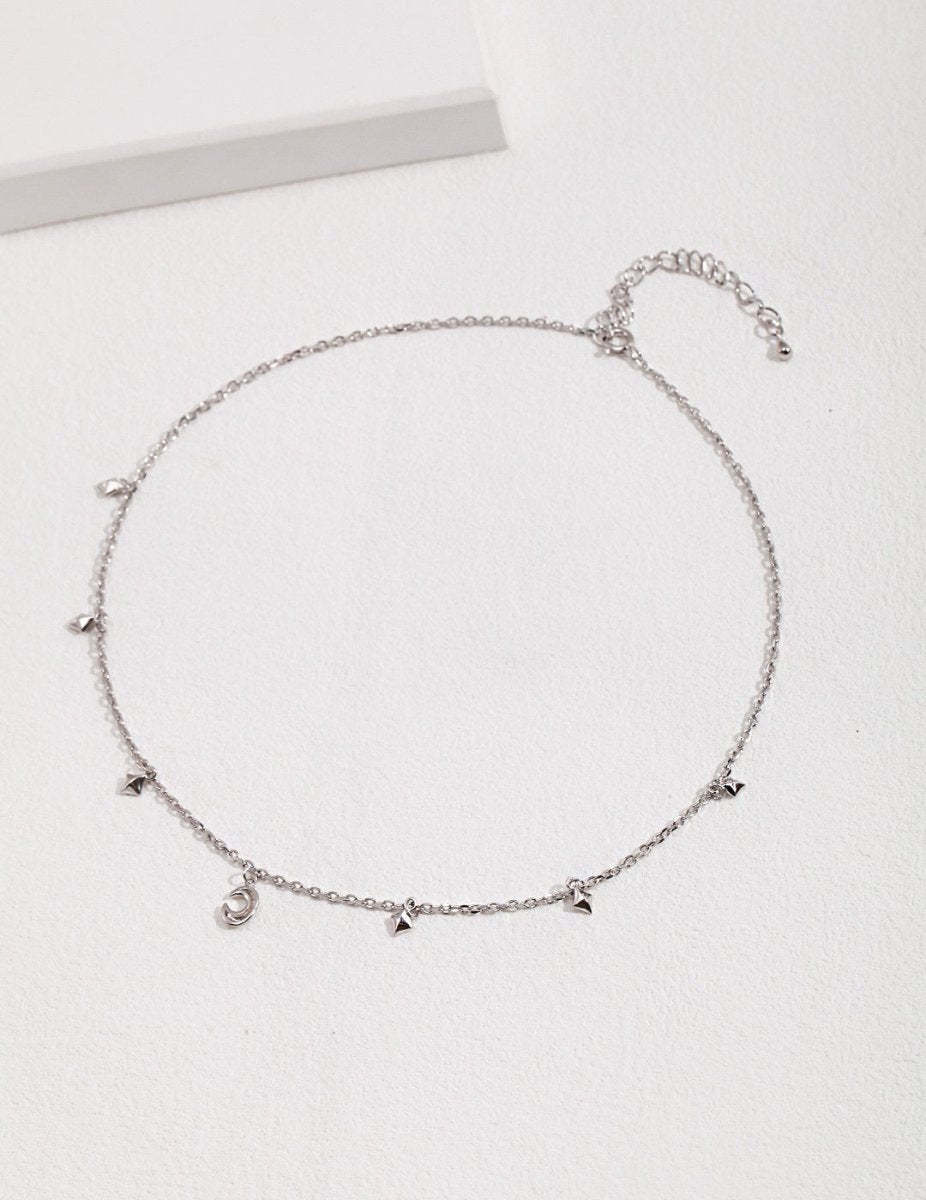 Moon and Star Sterling Silver Necklace | Mix Mix Style-Mix MIx Style