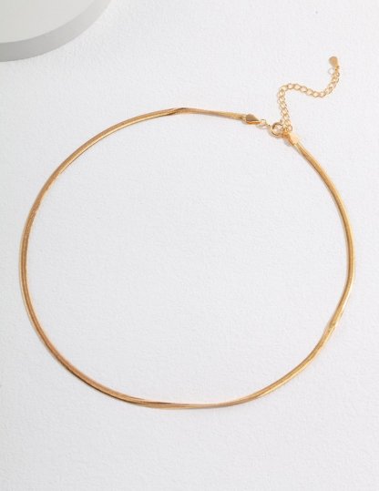 s925 Sterling Silver Gold Snake Chain | Mix Mix Style-Mix MIx Style