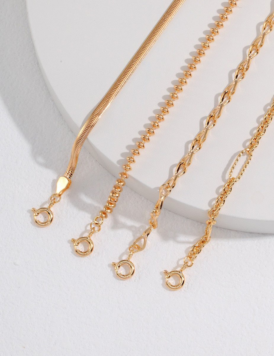 s925 Sterling Silver Gold Snake Chain | Mix Mix Style-Mix MIx Style