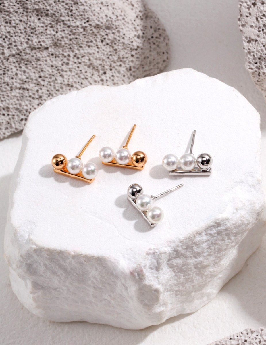 Unique s925 Sterling Silver and Akoya Beads Earrings | Mix Mix Style-Mix MIx Style