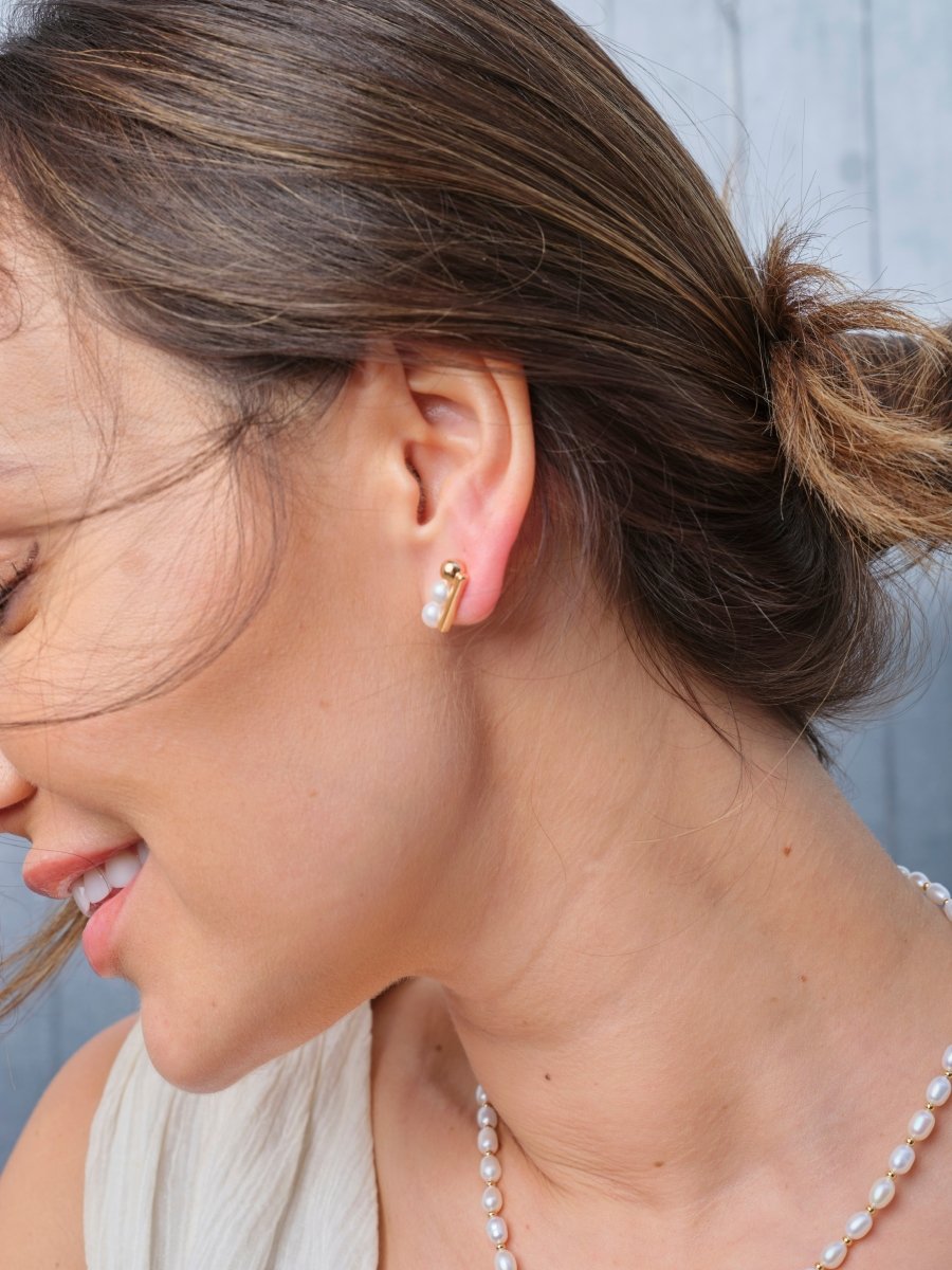 Unique s925 Sterling Silver and Akoya Beads Earrings | Mix Mix Style-Mix MIx Style