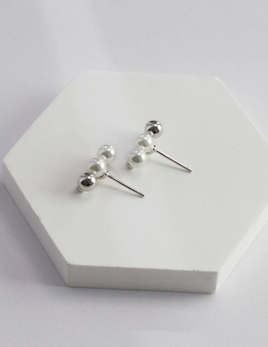Unique s925 Sterling Silver and Akoya Beads Earrings | Mix Mix Style-Mix MIx Style