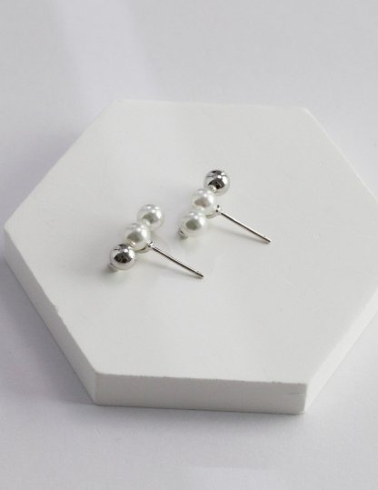 Unique s925 Sterling Silver and Akoya Beads Earrings | Mix Mix Style-Mix MIx Style