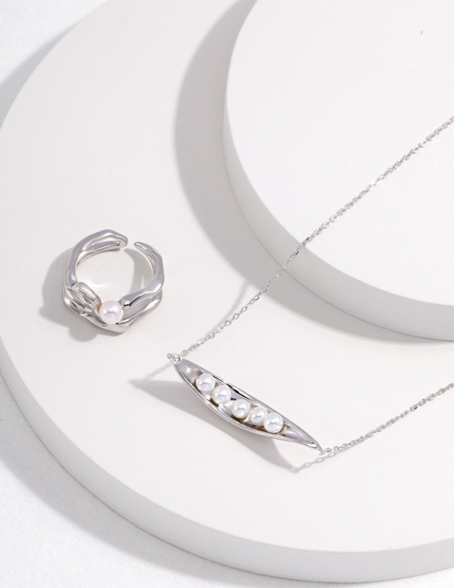 Timeless Pearl s925 Sterling Silver Rings | Mix Mix Style-Mix MIx Style