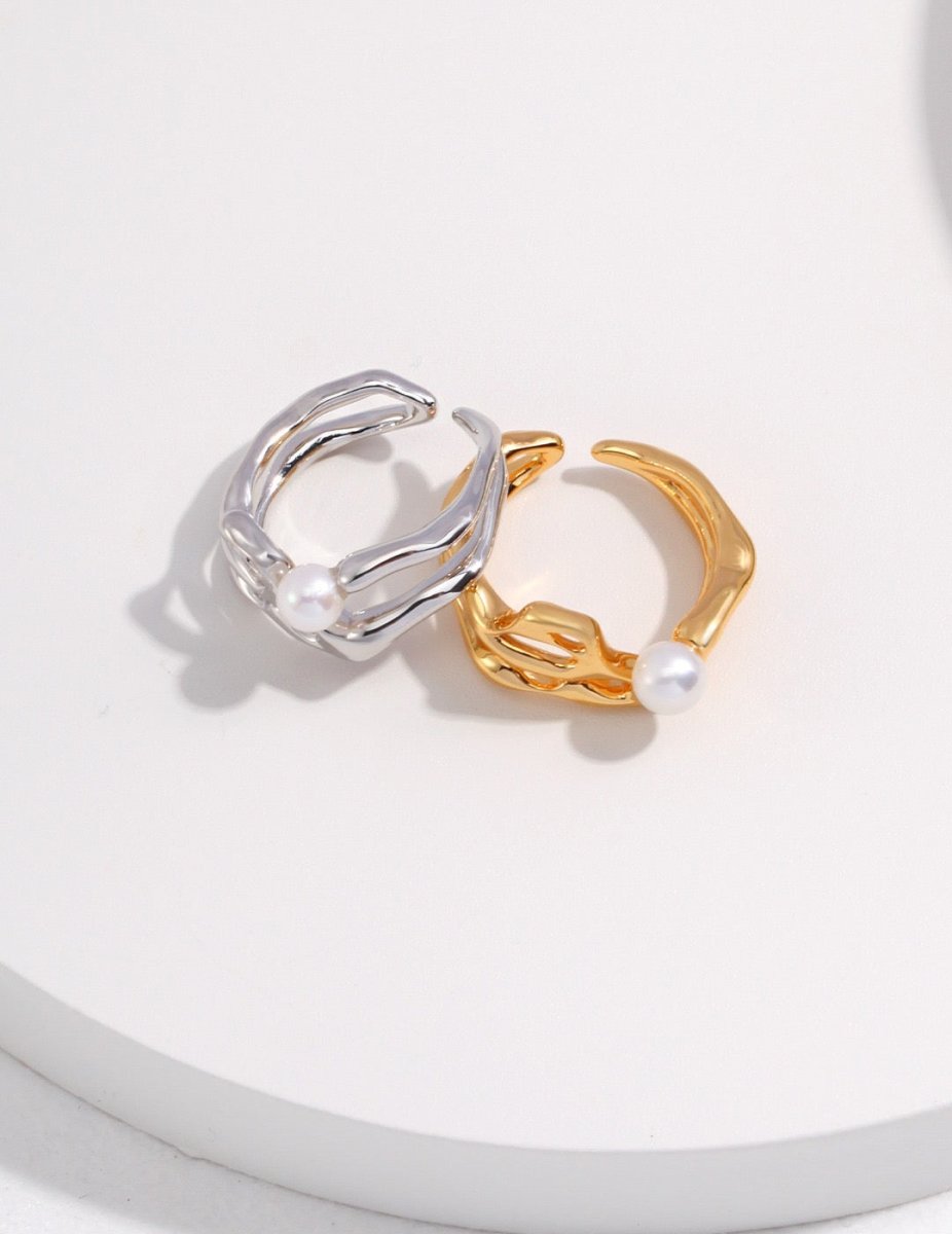 Timeless Pearl s925 Sterling Silver Rings | Mix Mix Style-Mix MIx Style