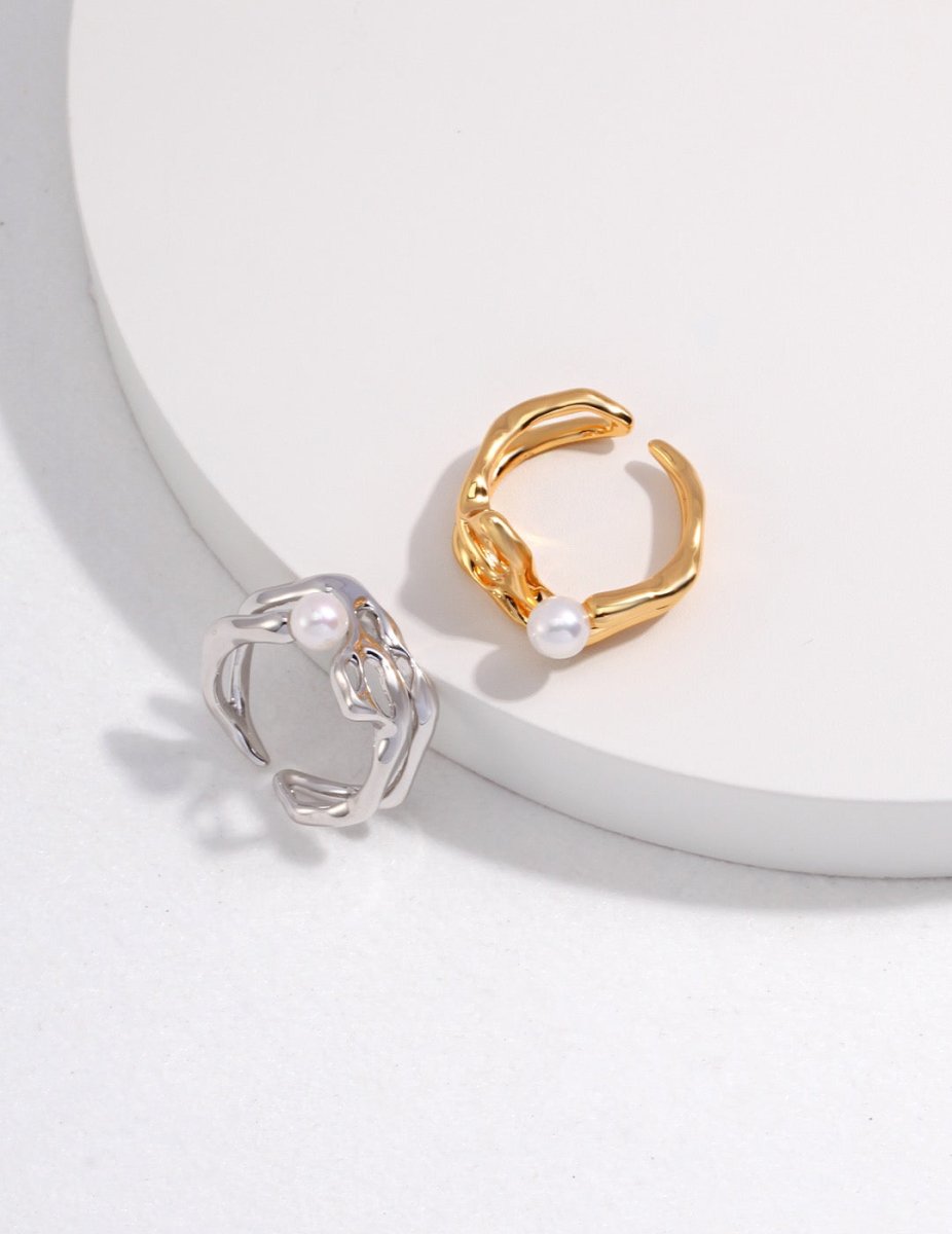 Timeless Pearl s925 Sterling Silver Rings | Mix Mix Style-Mix MIx Style