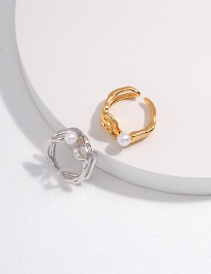 Timeless Pearl s925 Sterling Silver Rings | Mix Mix Style-Mix MIx Style
