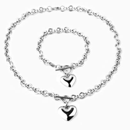 Lustrous Heart Jewelry Set-Mix MIx Style