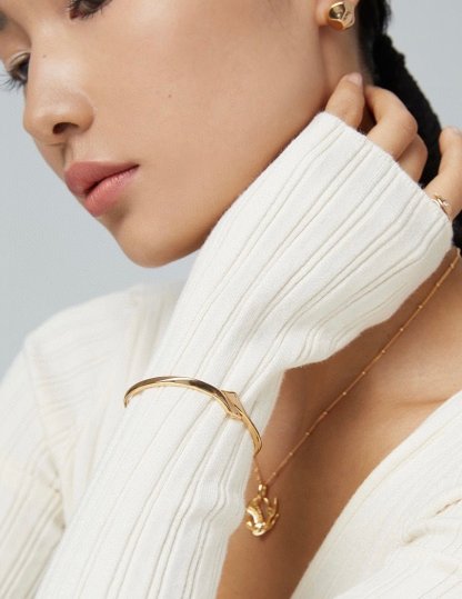 Minimalist Sterling Silver Bangles Adjustable Bracelet | Mix Mix Style-Mix MIx Style