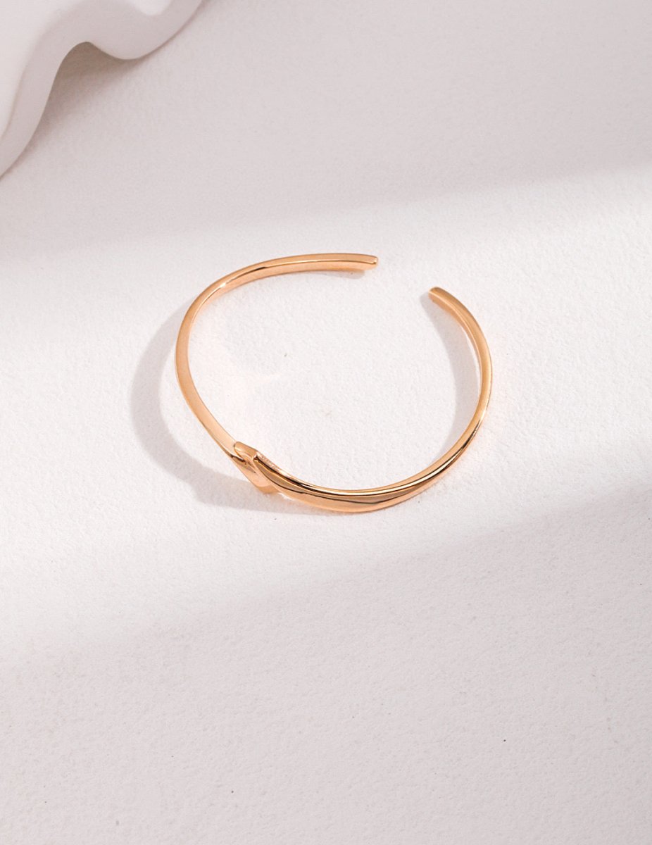 Minimalist Sterling Silver Bangles Adjustable Bracelet | Mix Mix Style-Mix MIx Style