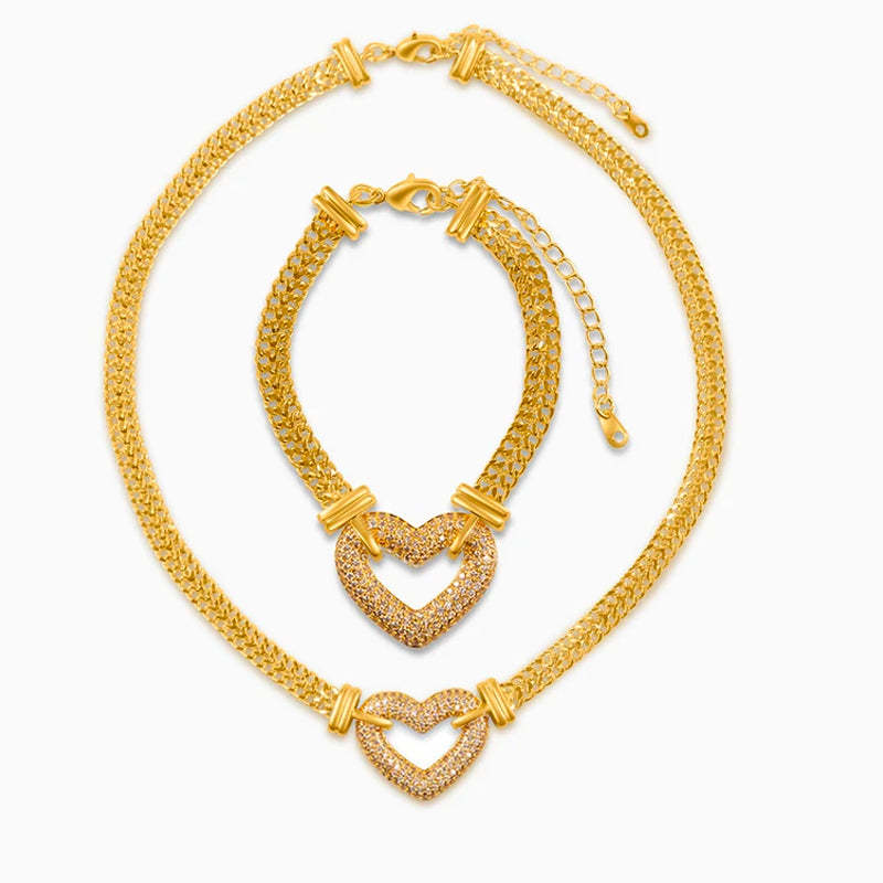 Paris Heart Pendant Jewelry Set-Mix MIx Style