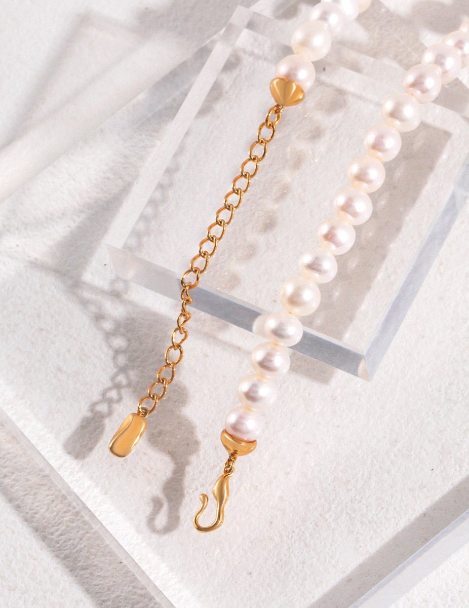 Vintage Gold Plated Classic Akoya Pearls Necklace | Mix Mix Style-Mix MIx Style