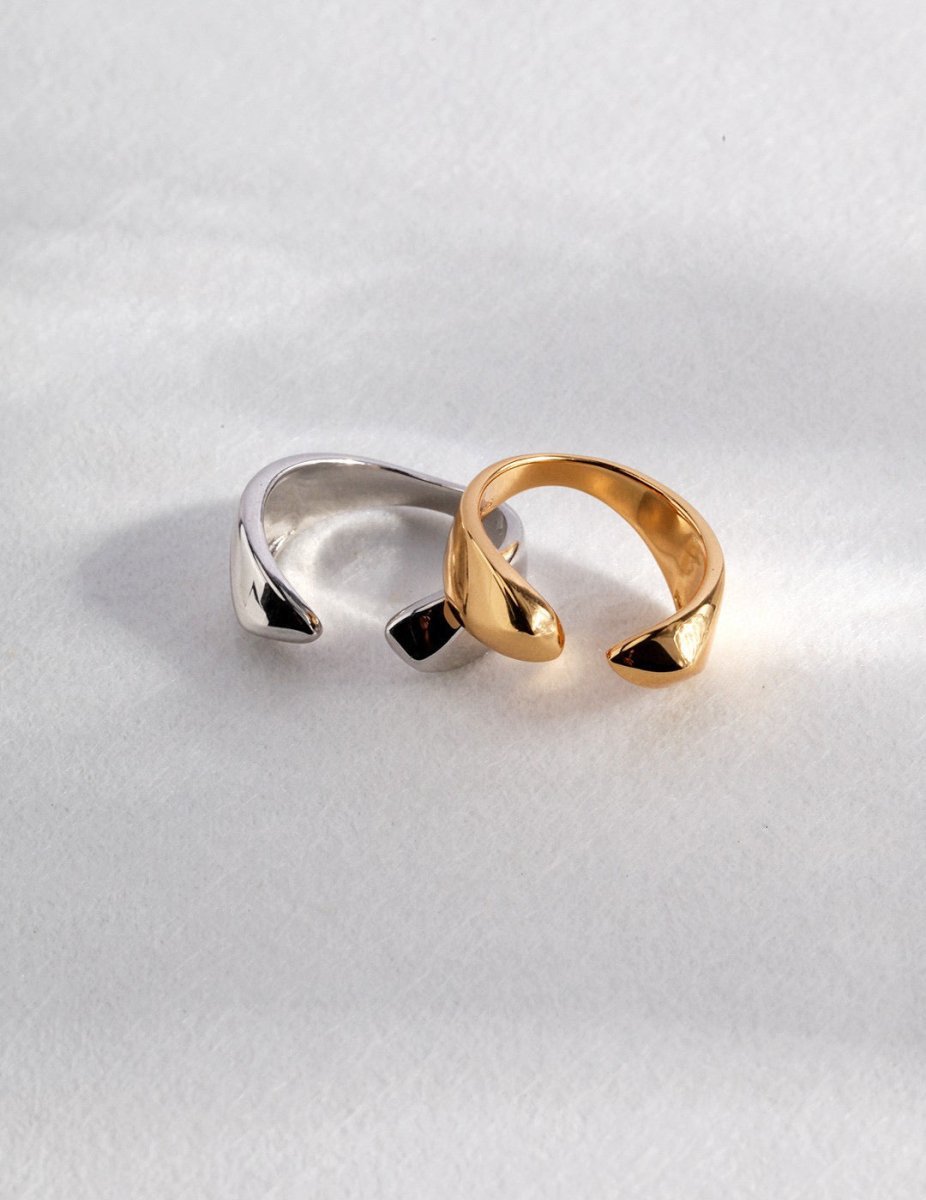 Minimalist Sterling Silver Open Adjustable Ring | Mix Mix Style-Mix MIx Style