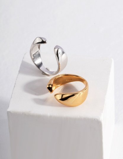 Minimalist Sterling Silver Open Adjustable Ring | Mix Mix Style-Mix MIx Style