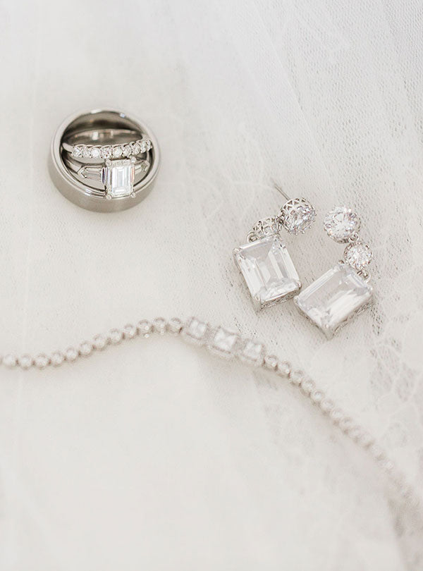 Emerald Stone Moissanite 18K White Gold Tennis Bracelet | Mix Mix Style [Hot Seller]-Mix MIx Style