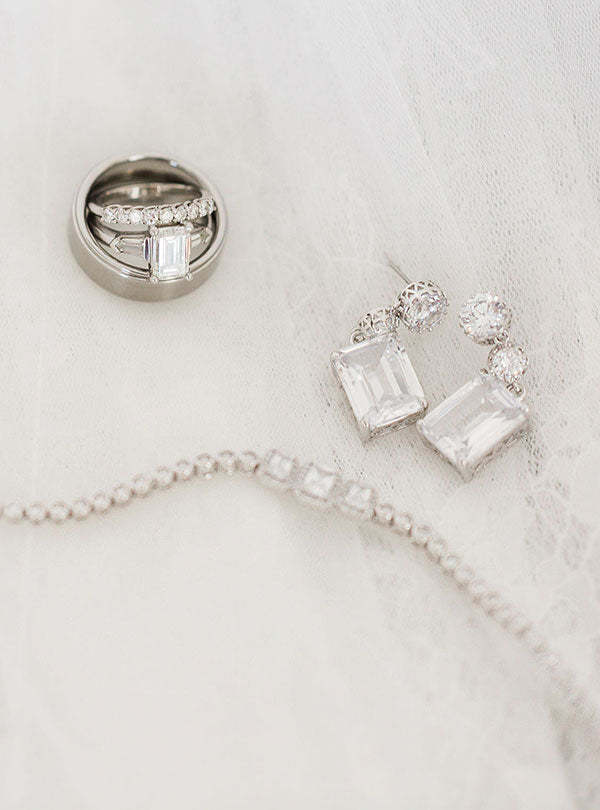 Emerald Stone Moissanite 18K White Gold Tennis Bracelet | Mix Mix Style [Hot Seller]-Mix MIx Style