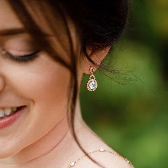 Moissanite Drop 18K White Gold Earrings | Mix Mix Style [Hot Seller]-Mix MIx Style