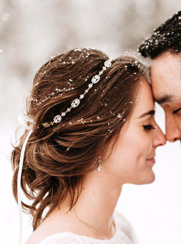 Headband 18K White Gold with Ribbon | Mix Mix Style [Hot Seller]-Mix MIx Style