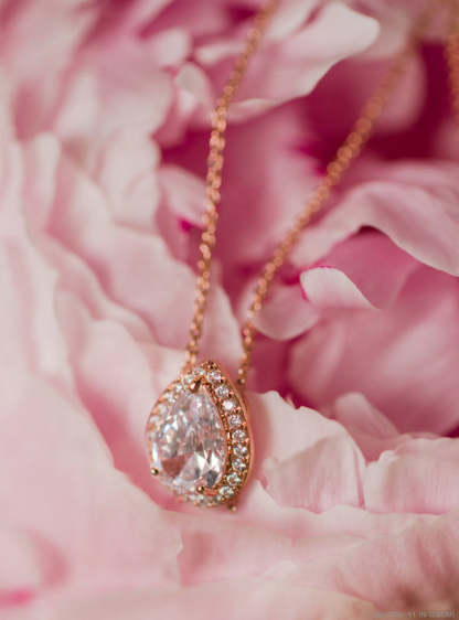 Teardrop 18K White Gold Necklace | Mix Mix Style [Hot Seller]-Mix MIx Style